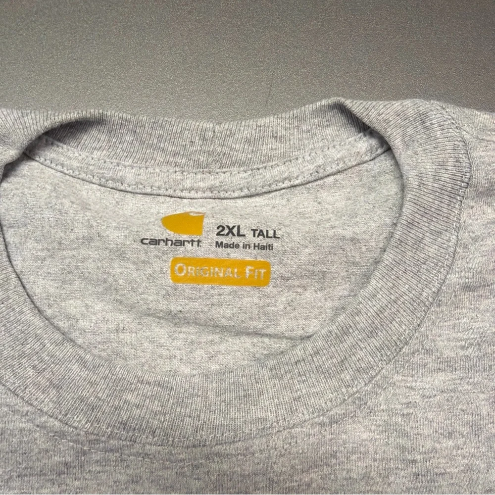 Carhartt‎ Men’s Gray Loose Fit Pocket Logo T-Shirt Size 2XL Tall